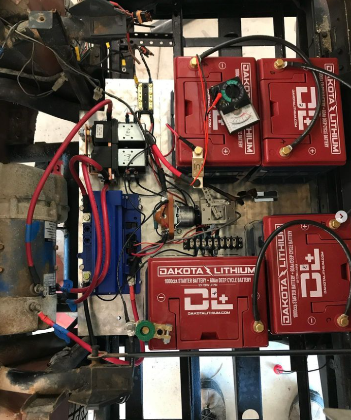 Top down view of wiring